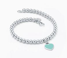 Tiffany & Co Blue Heart Tag Brad Silver Bracelet
