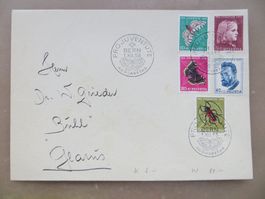 Gelaufener Satz-Brief FDC Pro Juventute 1953