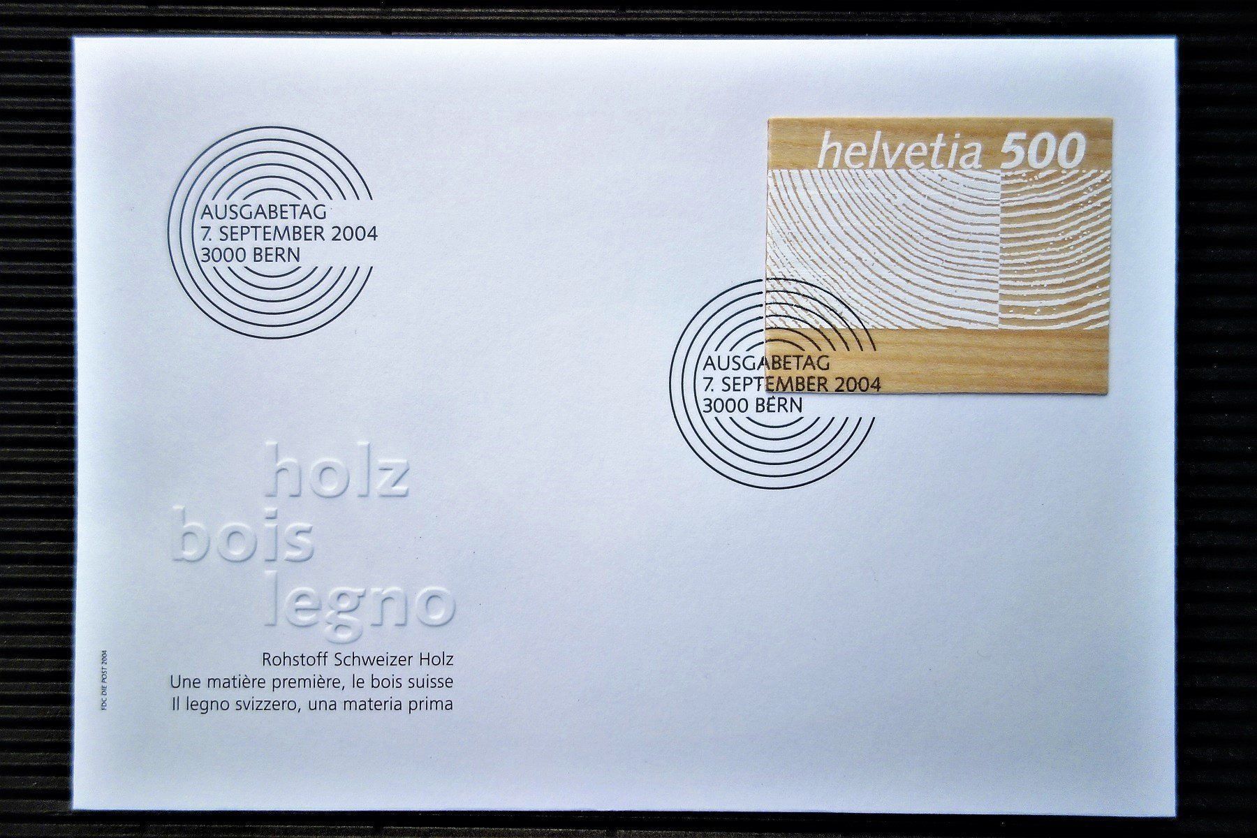 Tutti i francobolli: 2004 FDC Rohstoff Schweizer Holz – Nuovo (secondo la descrizione) da Mettmenstetten venduto da Sutasso