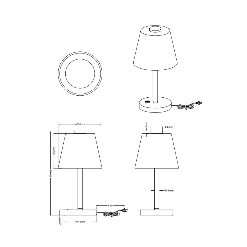 Lampade: LED Tischleuchte, Nachttischleuchte – Nuovo (secondo la descrizione) da Kreuzlingen venduto da Smart-Light 4