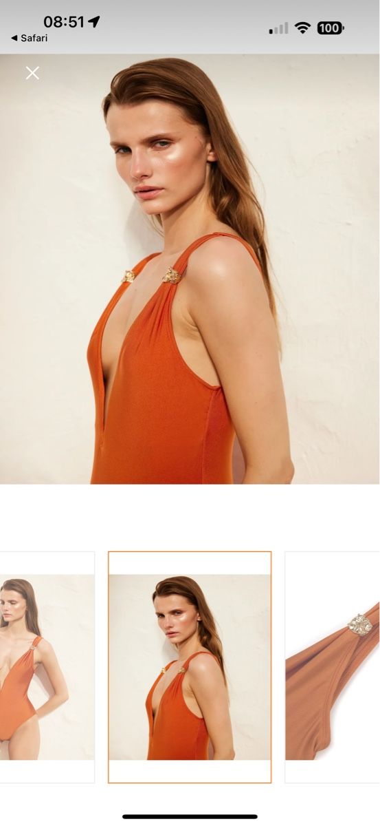 Costumi da bagno & Bikini: Orangefarbener Badeanzug – Usato da Döttingen venduto da SenKirman 2