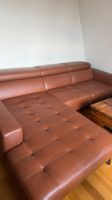 Schubiger Ecksofa Leder braun guter Zustand