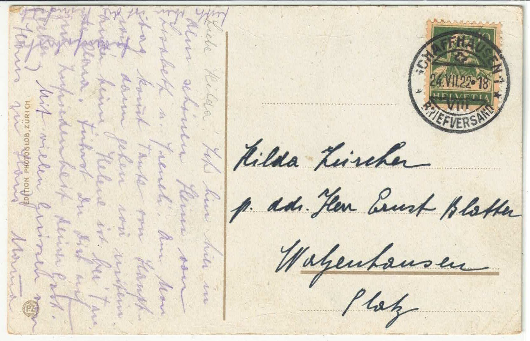 Cartoline postali: Schaffhausen - Generalansicht - Litho – Difettoso da Ettingen venduto da Kartenplanet 1
