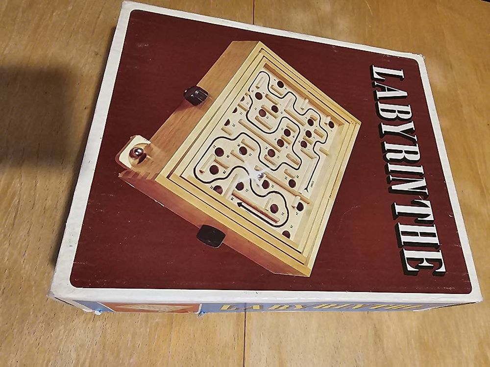 Labyrinthe En Bois à Bille - Jeu De Société Manuel Pour Enfants - Développe La Coordination œil-main - 18 X 18 Cm