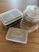 Einwegbehälter Set Kunststoff und Papier neuwertig