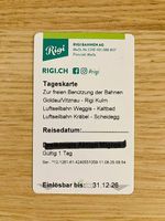 1 Tageskarte für die Rigi