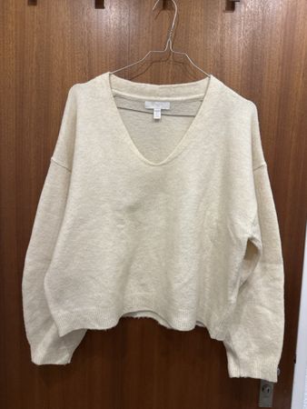 H&M Pullover V-Ausschnitt gelb/weiss Grösse S neuwertig