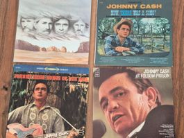 4 Johnny Cash Vinyl Platten Konvolut