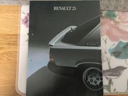 Renault 25 Faltprospekt gelocht, schöner Zustand