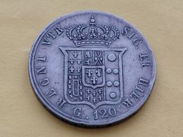 Regno delle due Sicilie 120 Grana 1856 "Ferdinand II" Silber