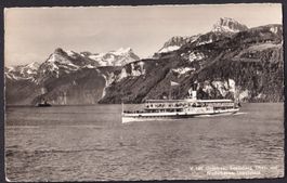 Seelisberg Urnersee mit Dampfschiff "Schiller"