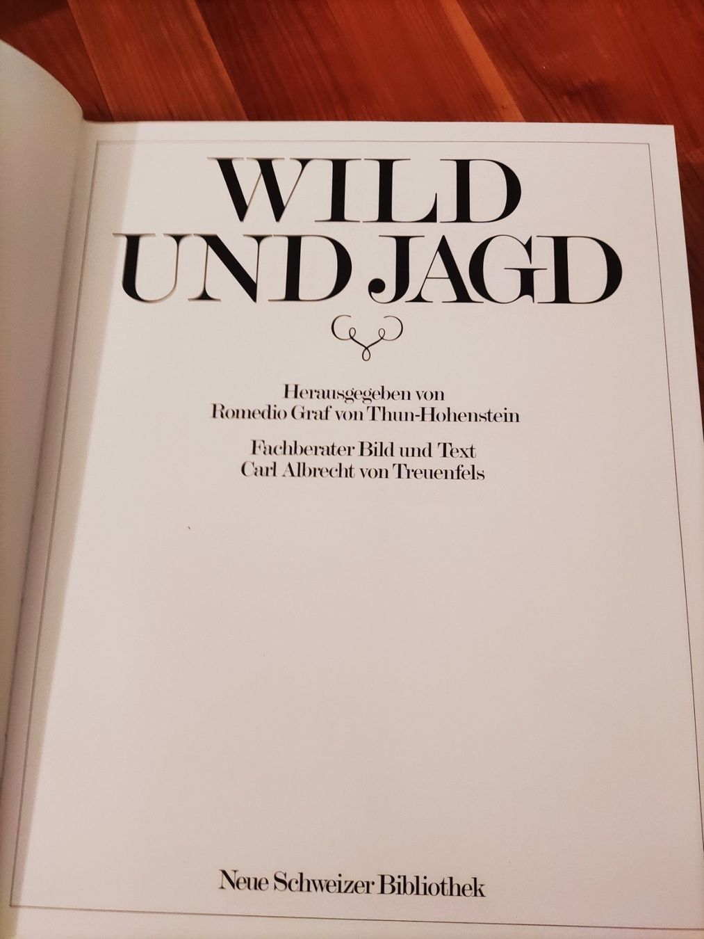 Bücher: Wild und Jagd Buch Graf von Thun – Gebraucht aus Solothurn von Csw1 1