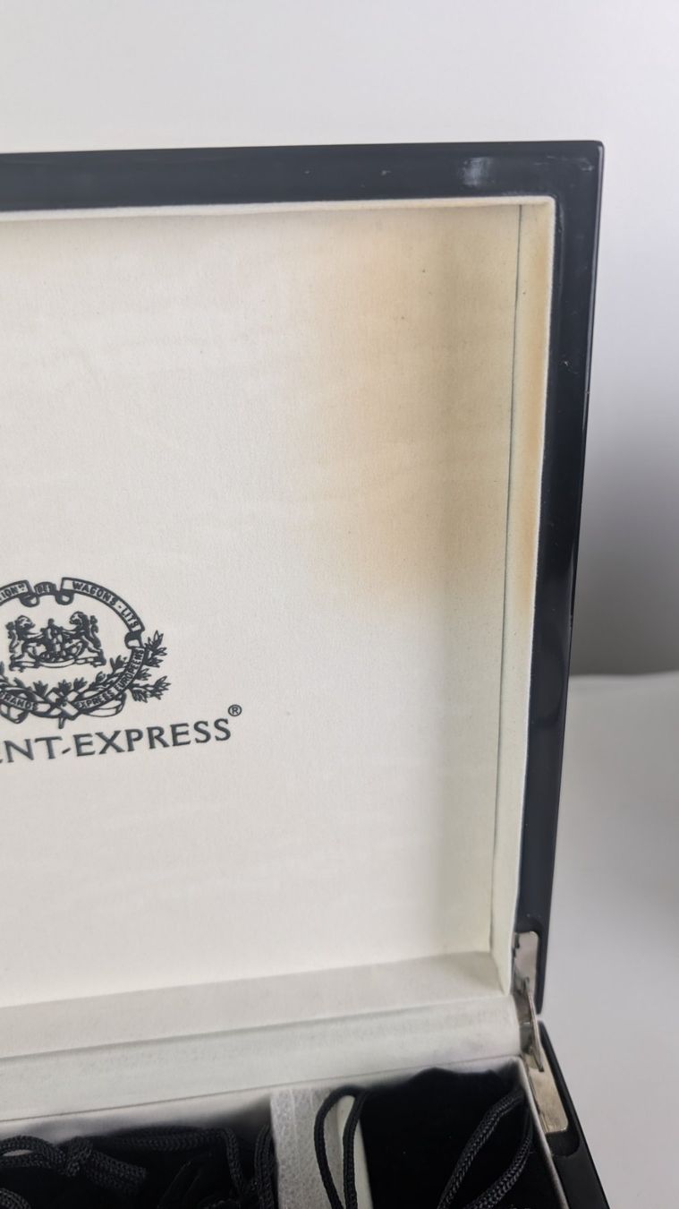 Giochi: Orient-Express Poker-Set, neuwertig – Nuovo e nell'imballaggio originale da Zürich venduto da 1.Simon 5