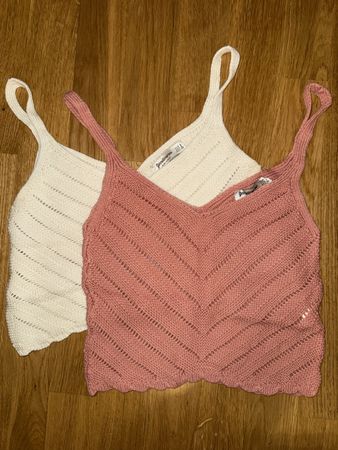 2er-Set Strick Crop Tops