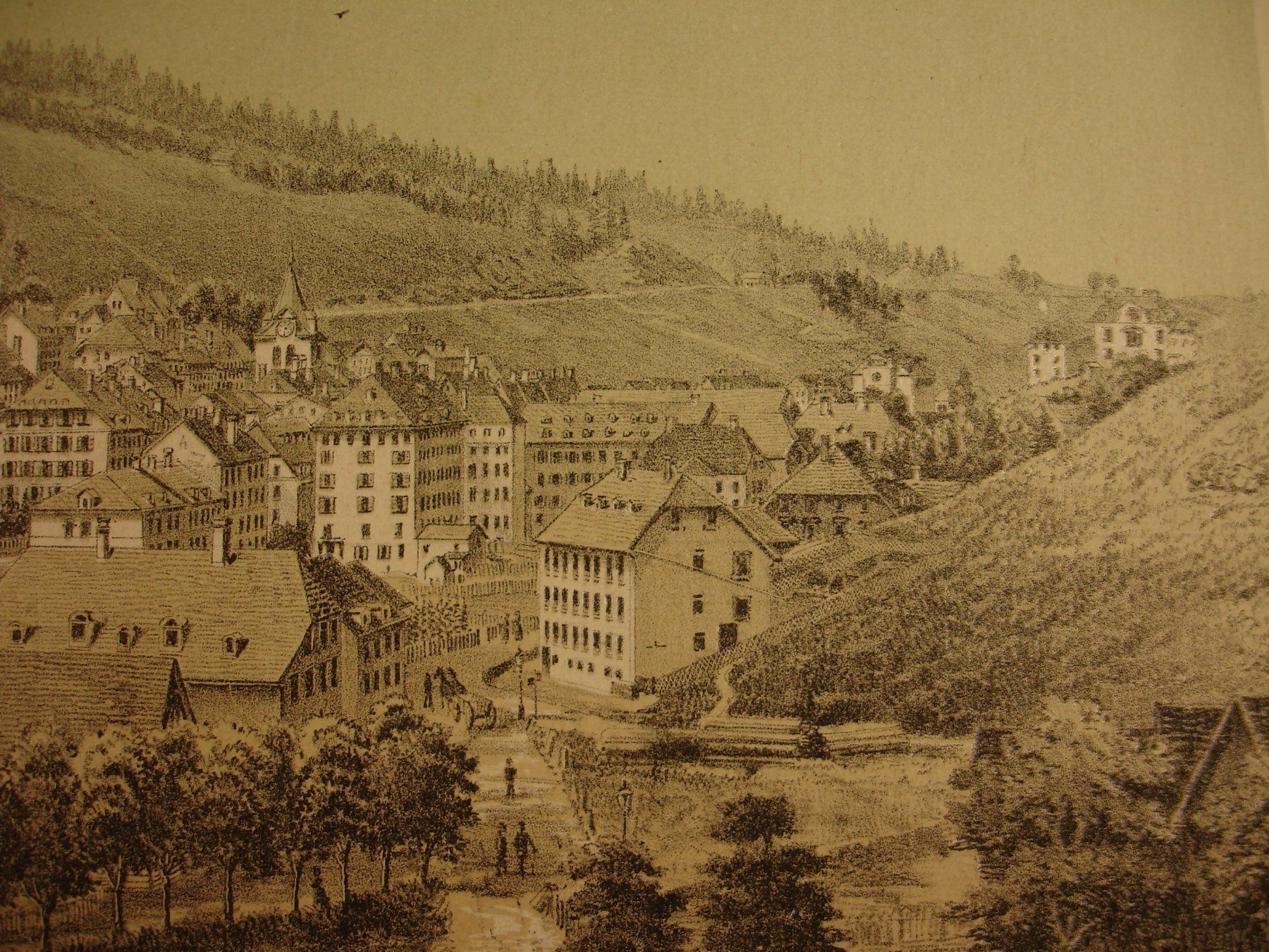 Grafica & Litografie: LE LOCLE, LITHOGRAPHIE 1881 – Usato da Grüningen venduto da Kartensammler 3