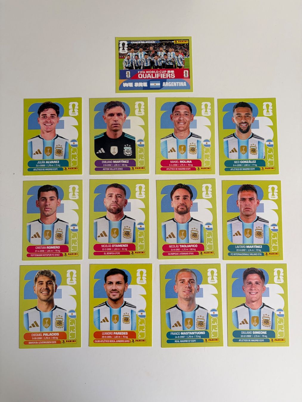 Panini Carte collezionabili: Panini WM 2026 - Argentinien 13 Sticker Bundle ARG – Nuovo e nell'imballaggio originale da Horw venduto da Nele79