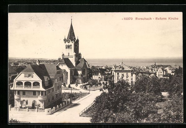 Cartoline postali: AK Rorschach, Reform. Kirche, 1914 – Usato da Berlin venduto da bartko-reher