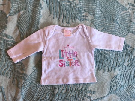 Langarm-T-Shirt „Kleine Schwester“, Größe 68