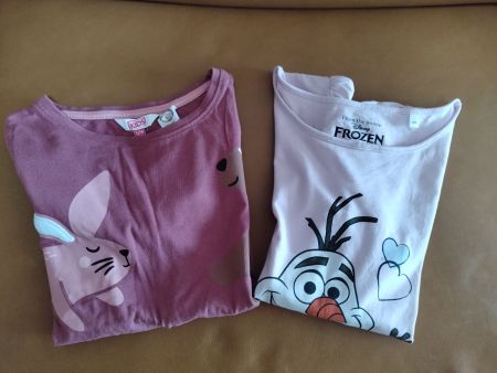 Schönes lässiges günstiges T-Shirt-Set langärmel Gr 128 -134