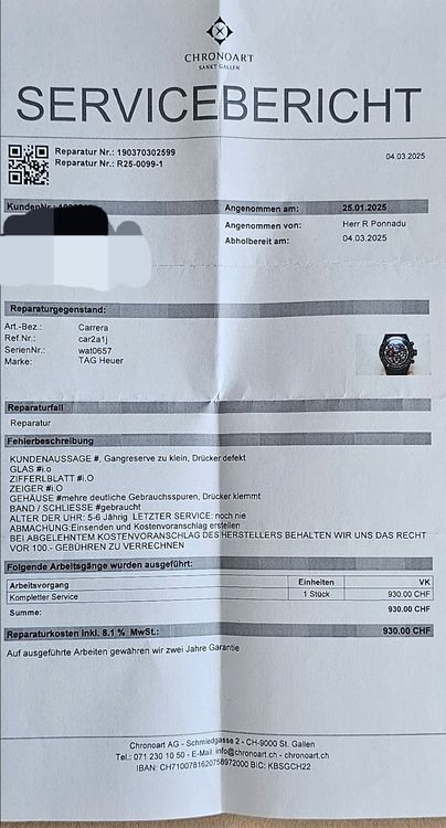 Tag Heuer Orologi: Tag Heuer Carrera Garantie bis 28.02.2027 – Usato da Gordola venduto da Zwergelster 8