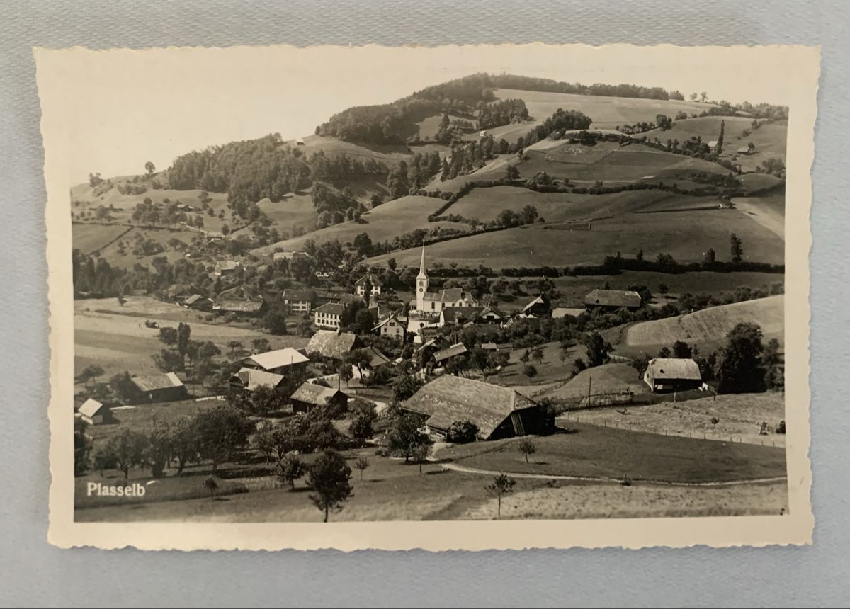 Cartoline postali: Ansichtskarte/Photo Schweiz - Plasselb FR  – Usato da Düdingen venduto da polytropon_5 1