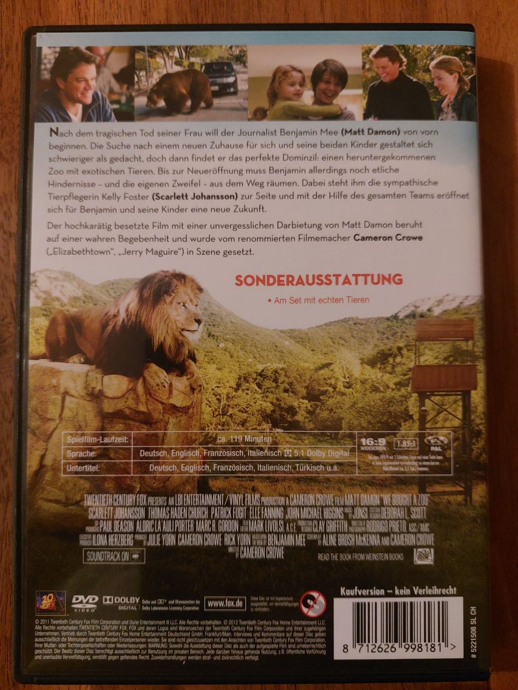 Tutti i DVDs: DVD - Wir kaufen einen Zoo – Usato da Rheinfelden venduto da FilmAuktion 1