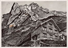 Gasthaus Rotsteinpass, Lysengrat, Säntis, gelaufen 1952