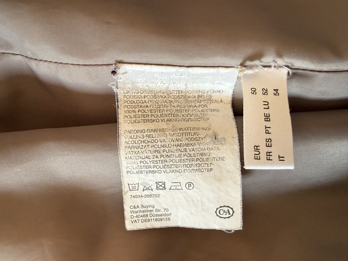 C&A Giacche: Steppjacke C&A, beige Grösse 50 – Usato da Otelfingen venduto da Otto4 5