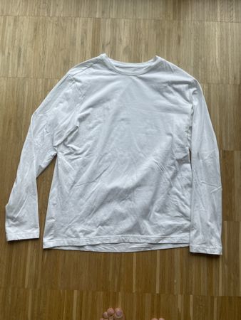 Langarm Shirt L Neu Weiss