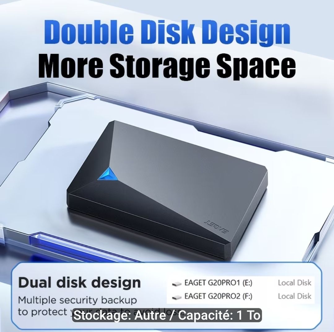Disques durs: EAGET external Disk 1 tb  – Neuf avec emballage d'origine à Sion par zan_k987 2