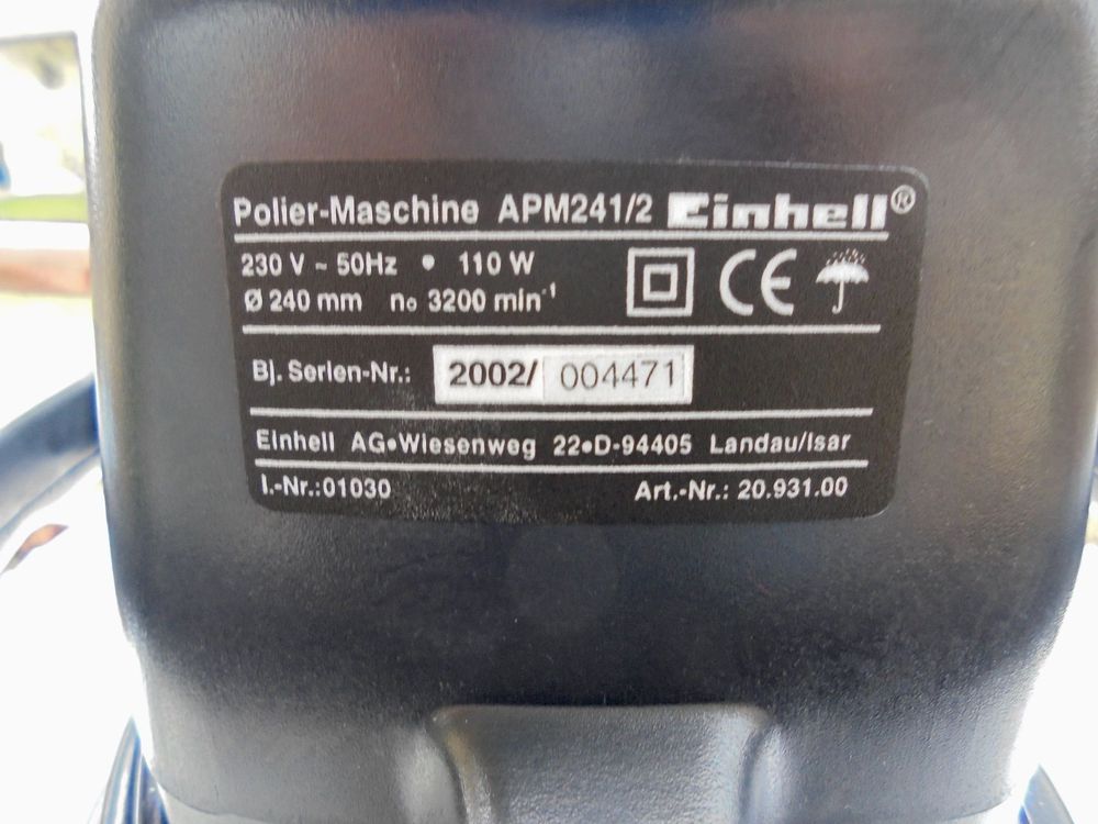 AUTO POLIERMASCHINE EINHELL APM 241/2 | Kaufen auf Ricardo