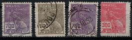4 Timbres du Brésil 1930, collection! Obl.