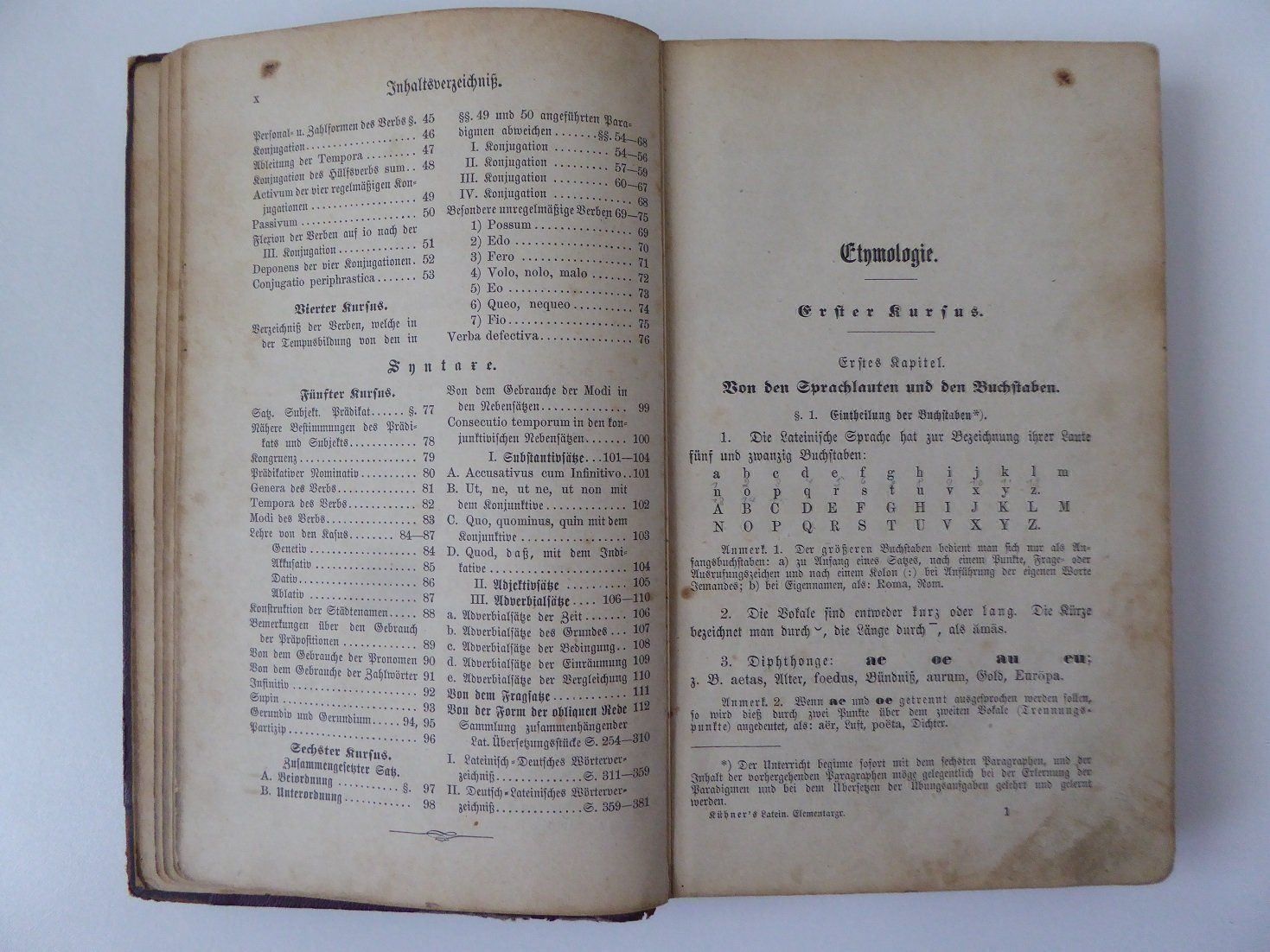 Bücher: Elementargrammatik der lateinischen Sprache 1887 – Gebraucht aus Dietlikon von Woodgate 2