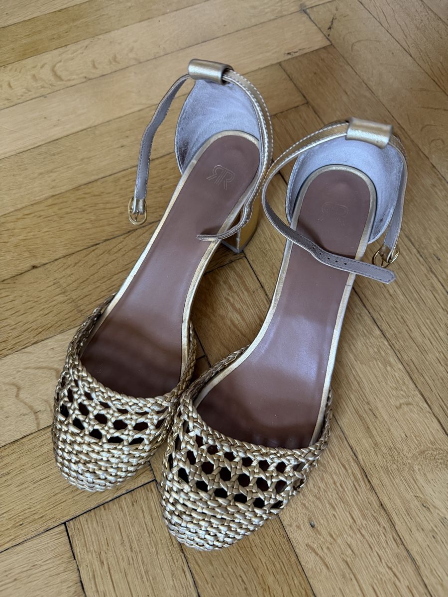 La Redoute Scarpe da donna: Sandales à talons La Redoute dorées - taille 41 – Usato da Lausanne venduto da Stephaniesdressing