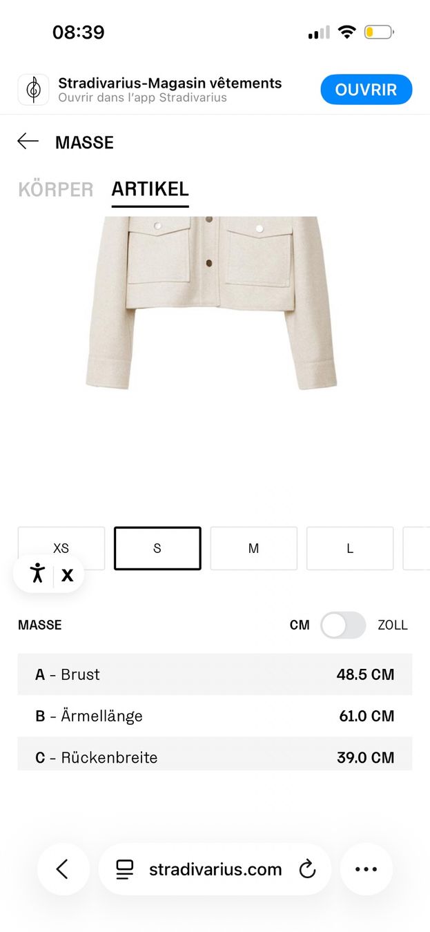 Stradivarius Giacche: Veste courte beige - Taille S – Nuovo (secondo la descrizione) da Bulle venduto da Miriammf_6 3