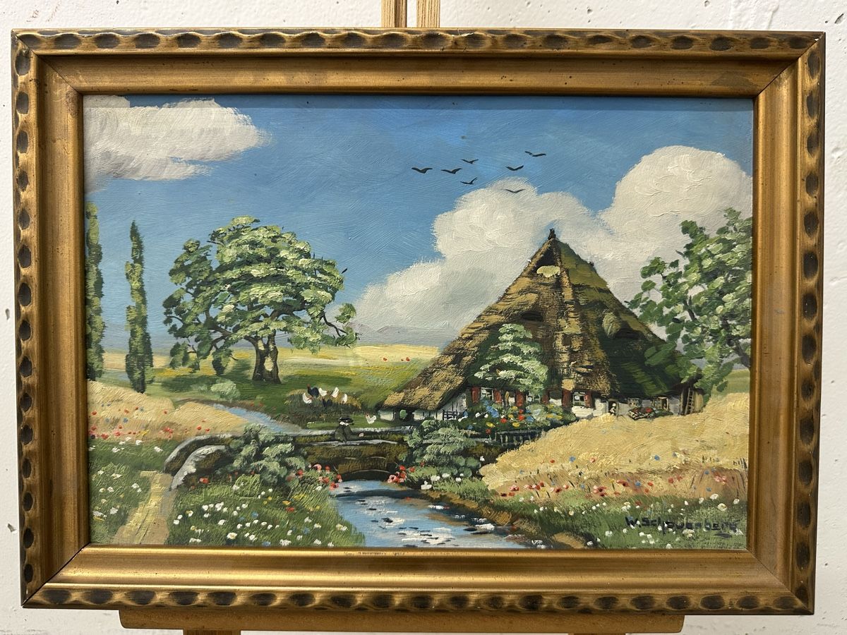 Gemälde: Ölgemälde "Bauernhaus" von Walter Schauenberg – Gebraucht aus Ebikon von Gaenggeliwaar 1