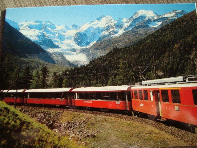 Cartoline postali: Die Bernina-Express RhB bei Morteratsch – Nuovo e nell'imballaggio originale da Thun venduto da Abigboss