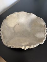 Dekorative Schale Keramik Struktur beige runder Zustand