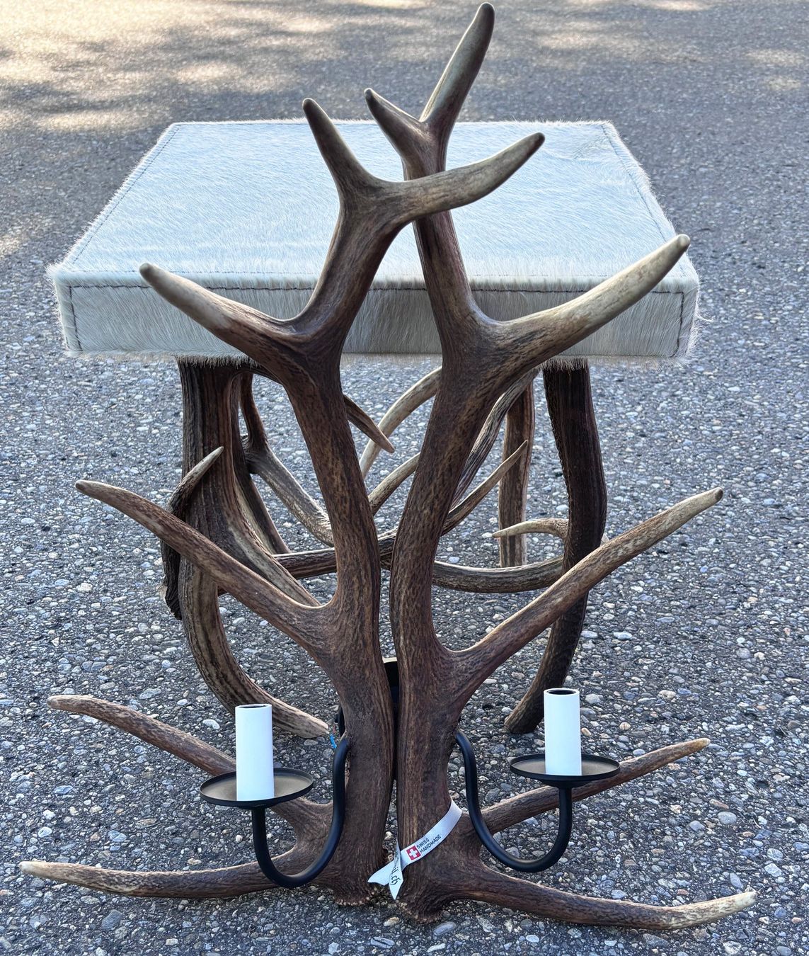 Lampade: Wandlampe aus echtem Hirschgeweih – Usato da Chur venduto da elifornico 1