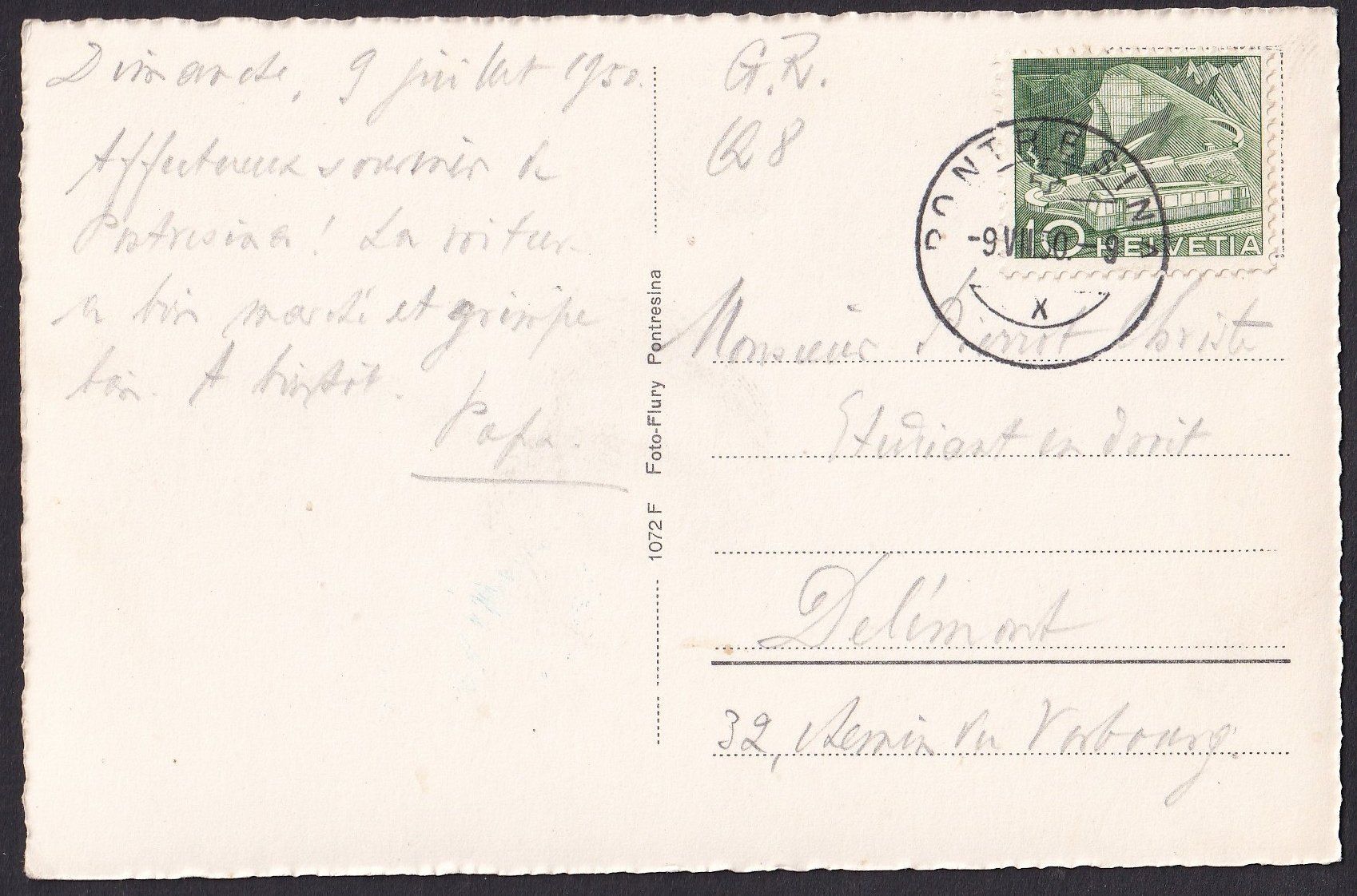 Cartoline postali: Pontresina Flugaufnahme – Usato da Olten venduto da clotaldi 1