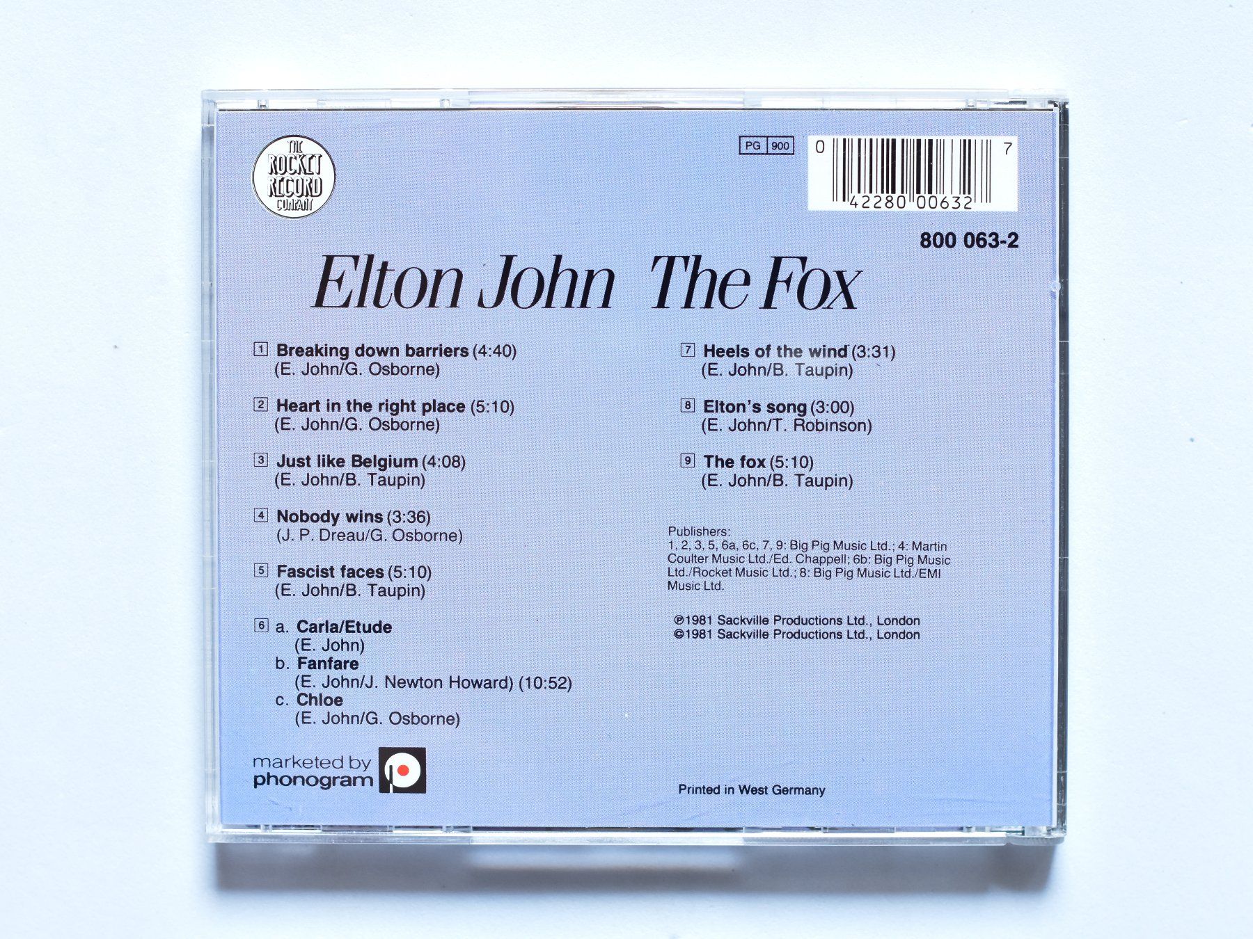 CDs: Elton John - The Fox – Gebraucht aus Belmont-sur-Yverdon von ag97 2