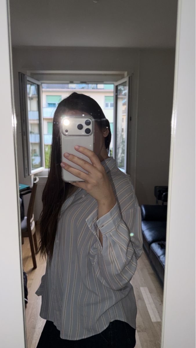 Camicette: STRIPED BUTTON-UP BLOUSE – Nuovo (secondo la descrizione) da Genève venduto da yav_9r9f 2