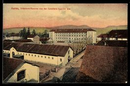 AK Aarau, Infanteri-Kaserne von der Kavallerie-Kaserne geseh