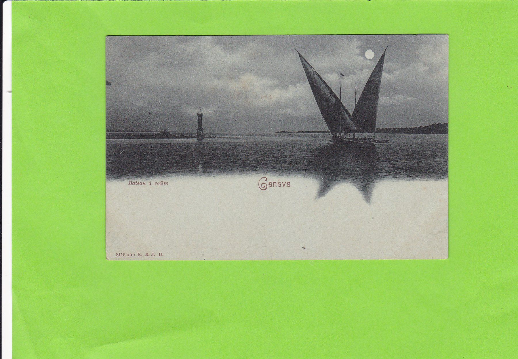 Cartes postales: Bateau à voiles--Genéve – D'occasion à St. Peterzell par neckertal