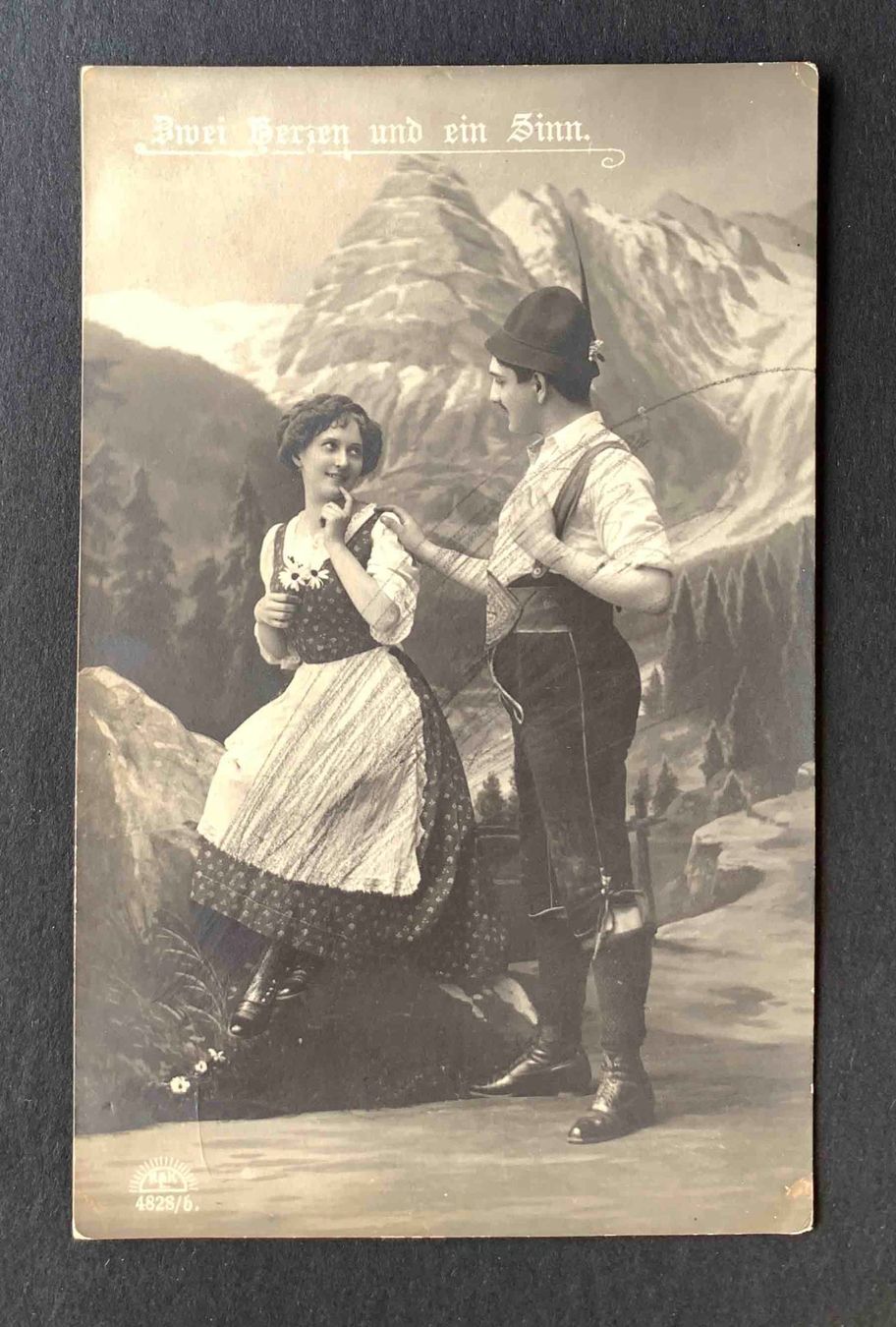 Cartoline postali: AK Zwei Herzen und ein Sinn – Usato da Goldau venduto da Balkonia09