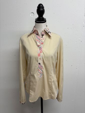ETRO Bluse Gr. 40 creme Paisley Tunika Baumwolle