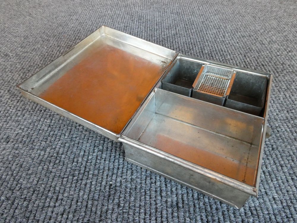 Blechbox mit Deckel und Lasche zum Abschliessen (Gebraucht) in ...