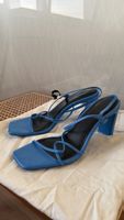 Sandros Paris Heels Blue Leather, Size 40 - Summer Vibes!
