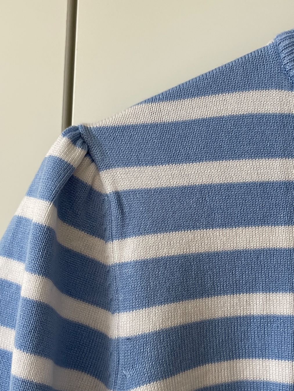 T-shirt: Saint Tropez Mila Strickshirt gestreift mit Puffärmeln Gr. M – Usato da Neukirch an der Thur venduto da bee88 2