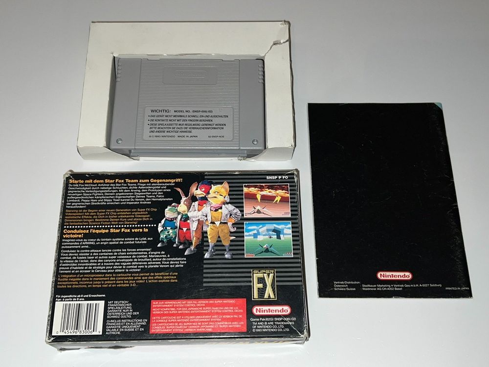 Nintendo Snes - Starwing - Jeux vidéo - Dans la boîte